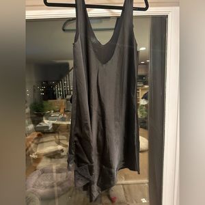 Alexander Wang slip like black dress with lace trim